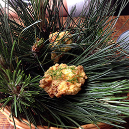 Buttermilk chicken with pine salt